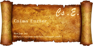 Csima Eszter névjegykártya
