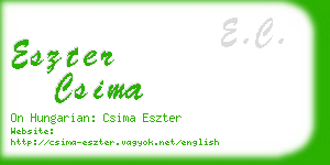 eszter csima business card